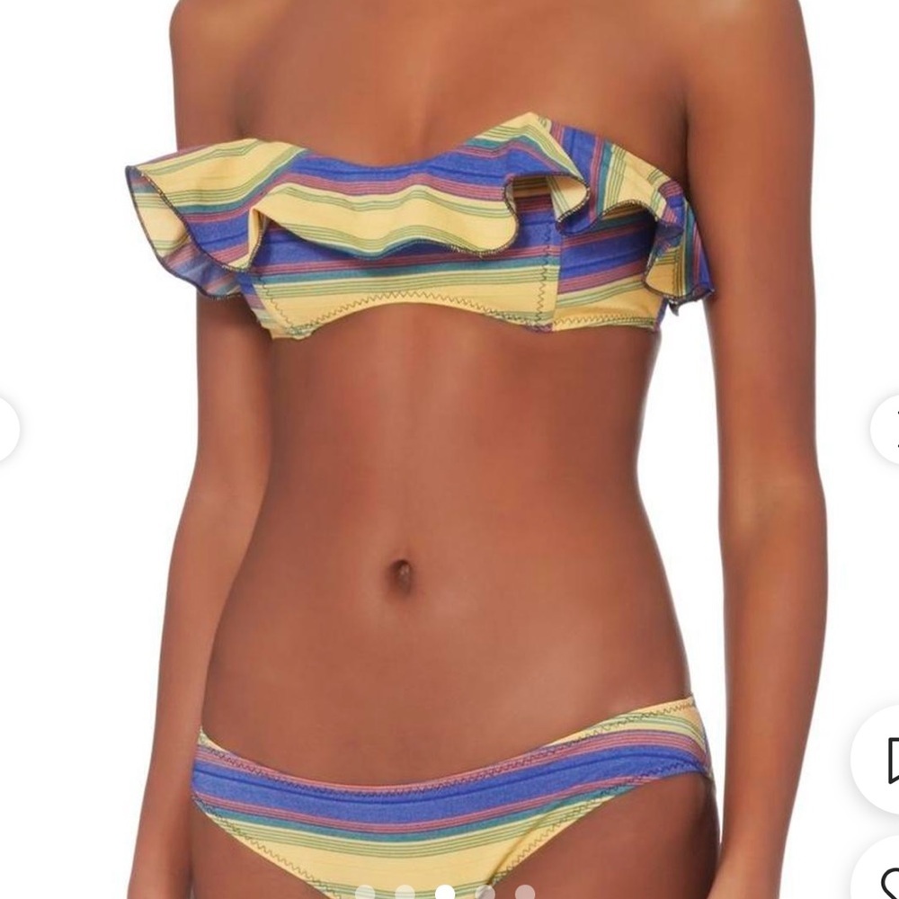 Lisa Marie Fernandez Striped Ruffle Bikini Set. - Picture 2 of 8
